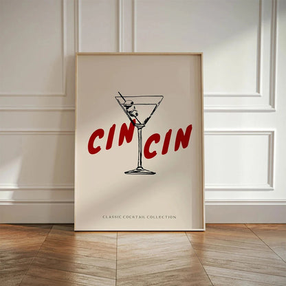 Cin Cin Cheers Cocktail Canvas Art