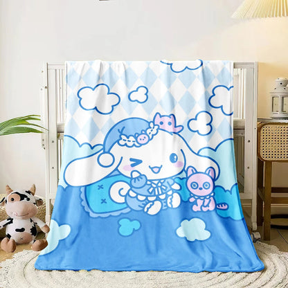 Cinnamoroll Flannel Travel Blanket