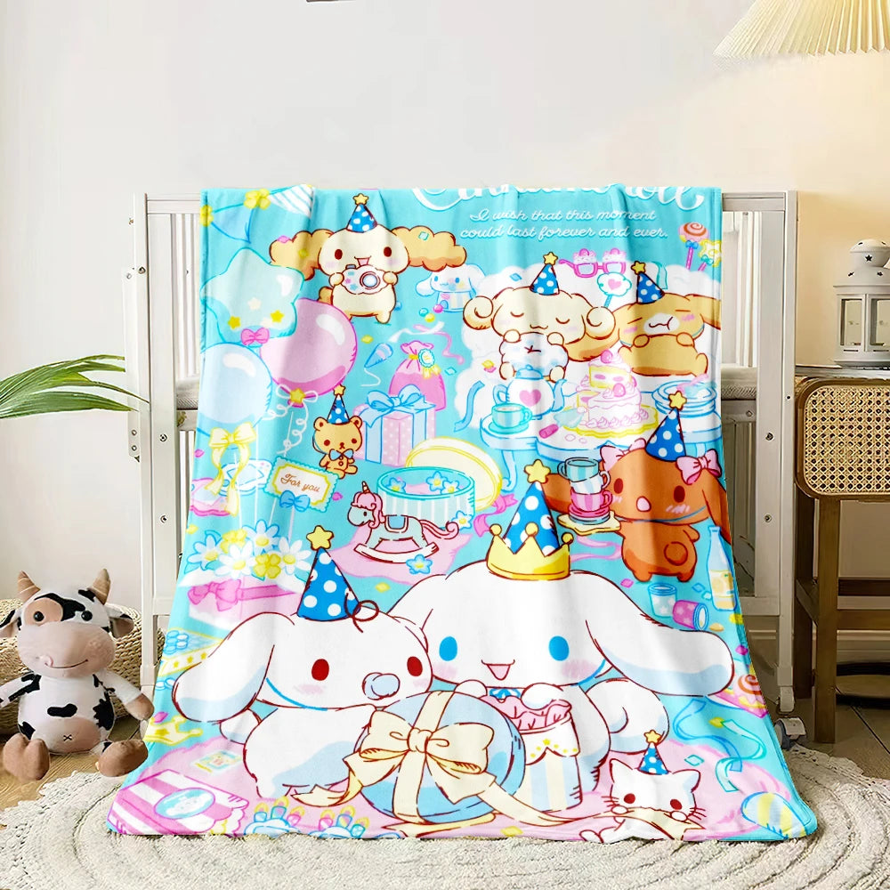 Cinnamoroll Flannel Travel Blanket