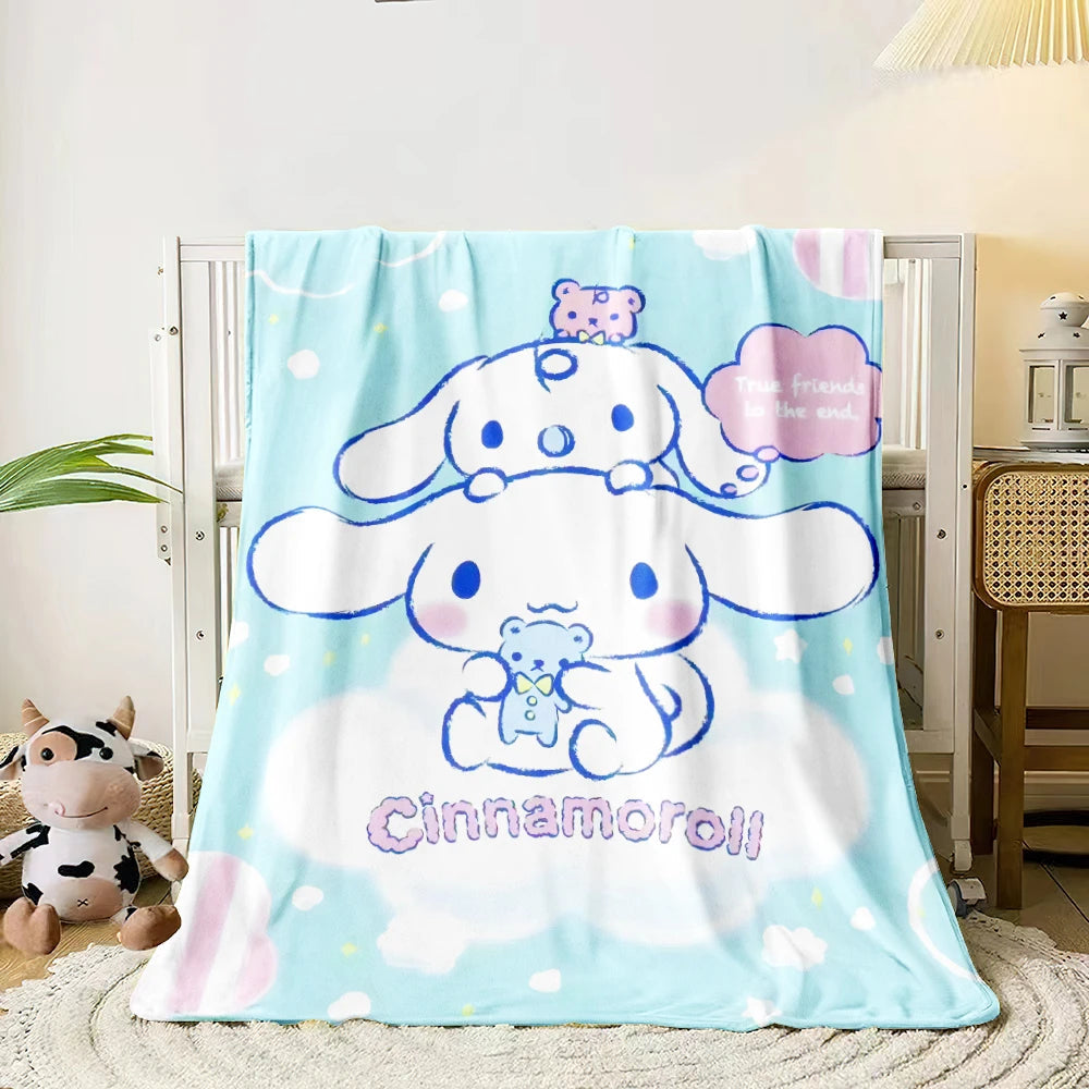 Cinnamoroll Flannel Travel Blanket