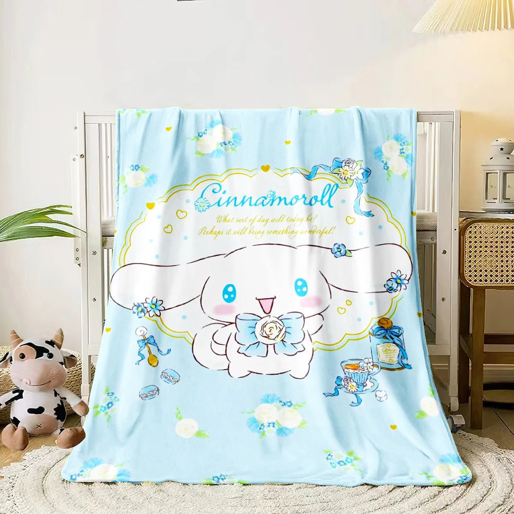 Cinnamoroll Flannel Travel Blanket