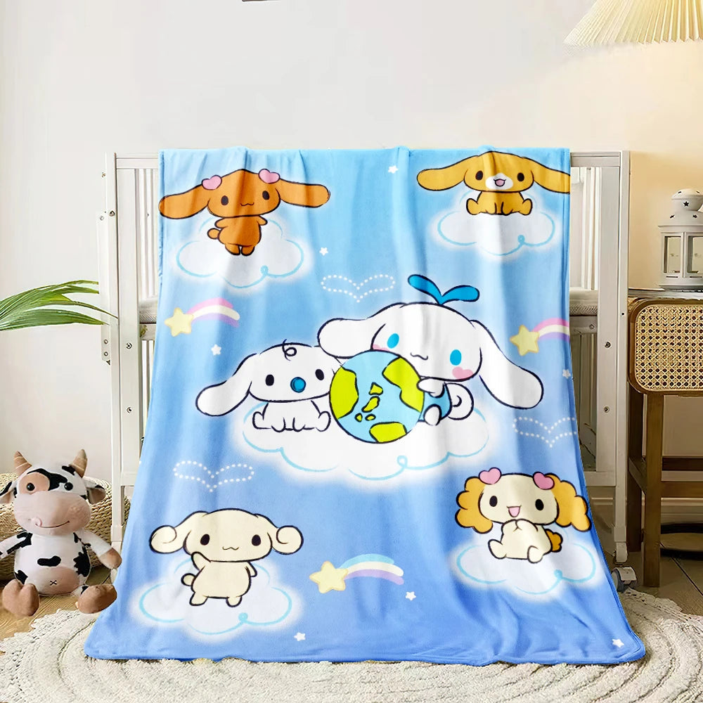 Cinnamoroll Flannel Travel Blanket