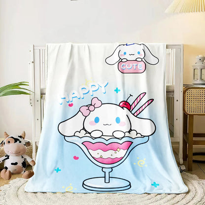 Cinnamoroll Flannel Travel Blanket