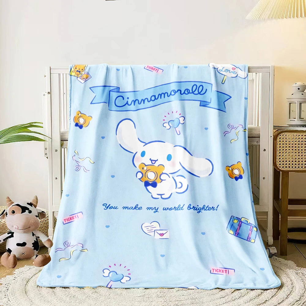 Cinnamoroll Flannel Travel Blanket