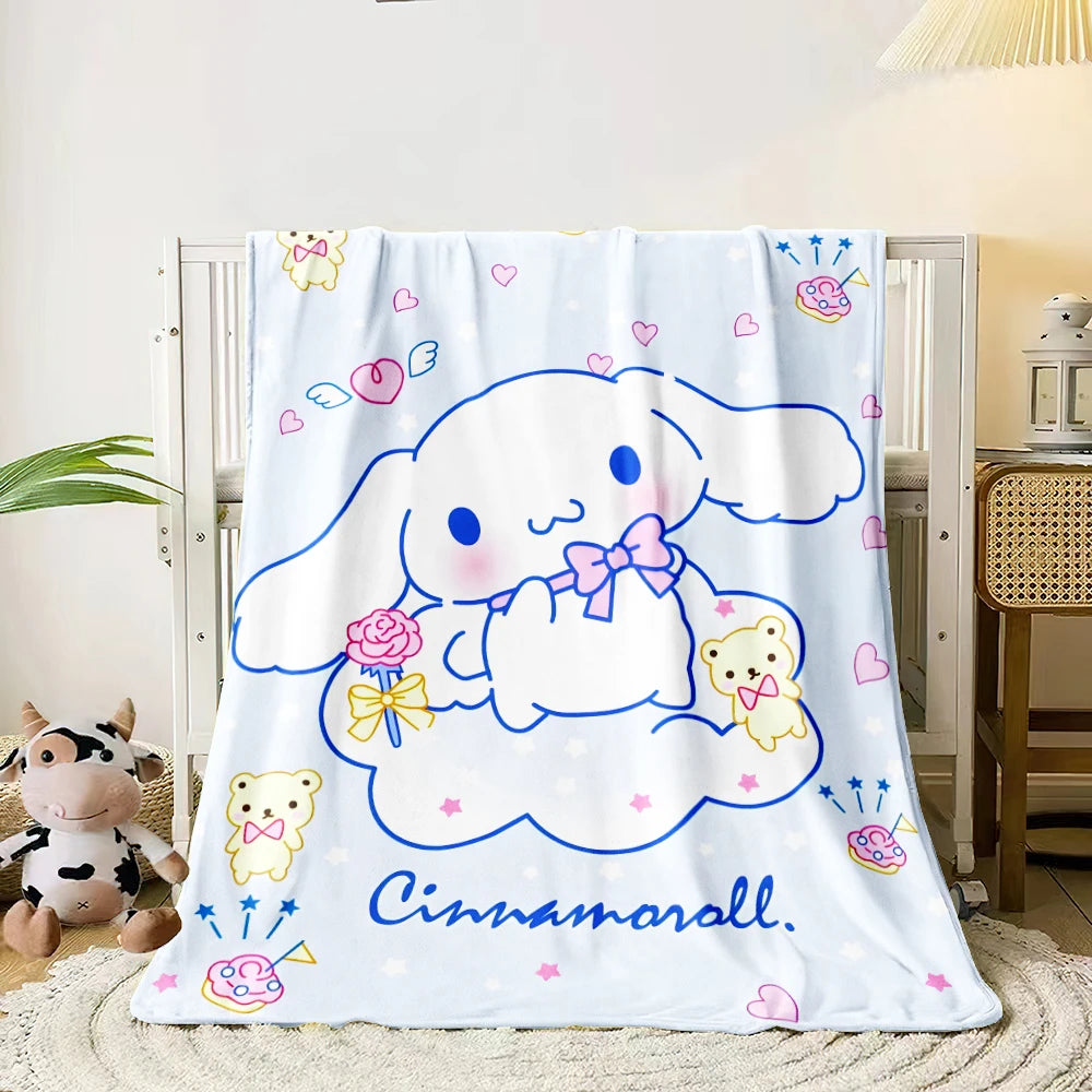 Cinnamoroll Flannel Travel Blanket