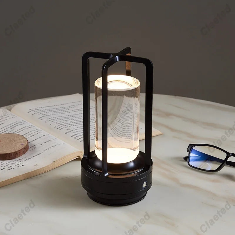 Claeted Industrial Cordless Table Lamp