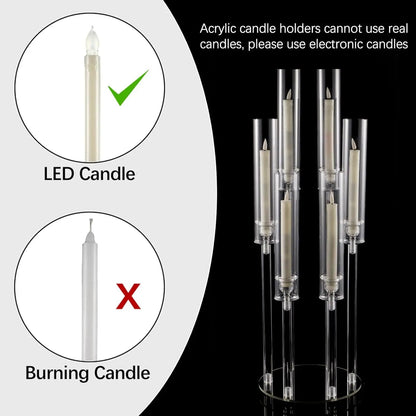 Clear Acrylic 6-Arm Candle Holder