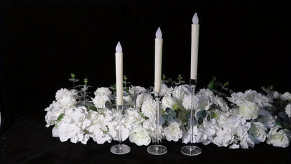 Clear Acrylic Candlestick Set - 3pcs