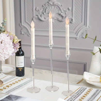 Clear Acrylic Candlestick Set - 3pcs