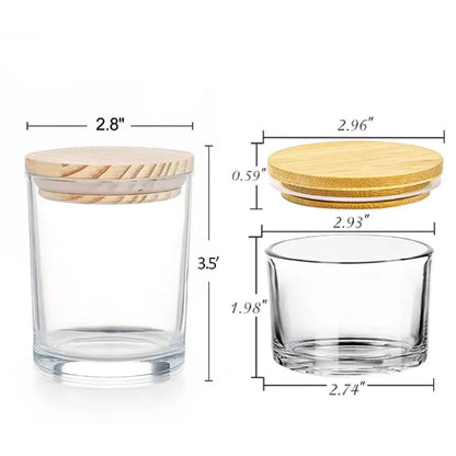 Clear Glass Candle Jars - Small