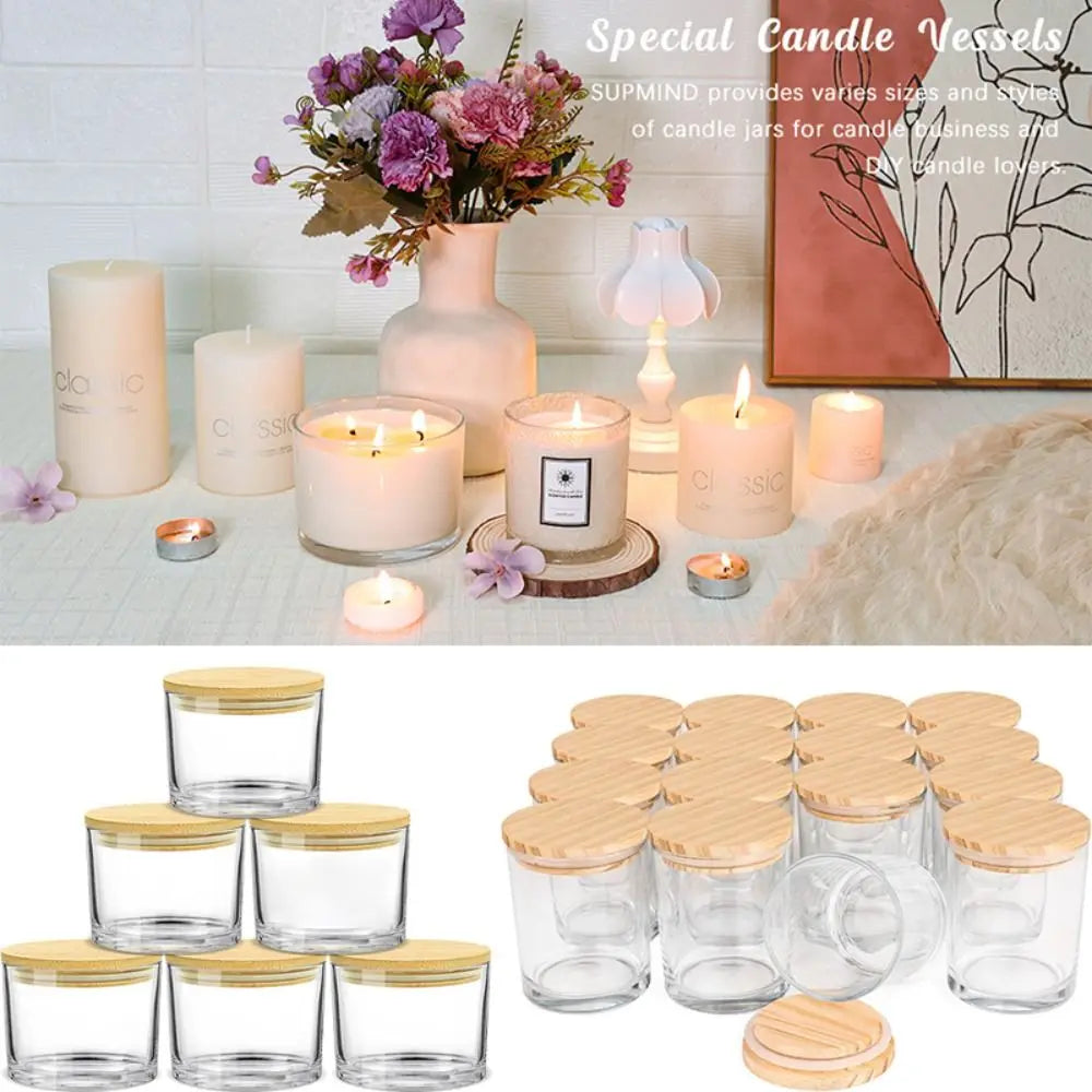 Clear Glass Candle Jars - Small