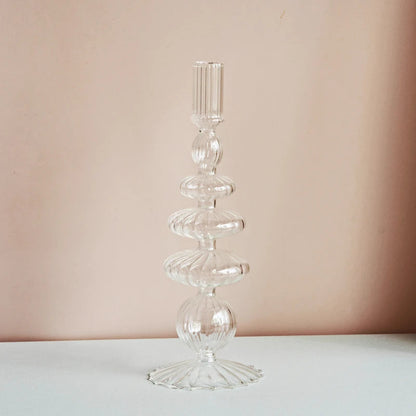 Clear Glass Nordic Candleholder Decor