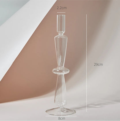 Clear Glass Nordic Candleholder Decor