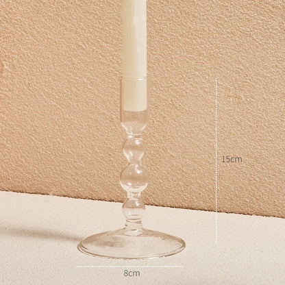 Clear Glass Nordic Candleholder Decor