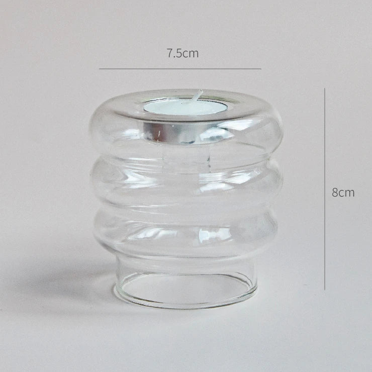 Clear Glass Nordic Candleholder Decor