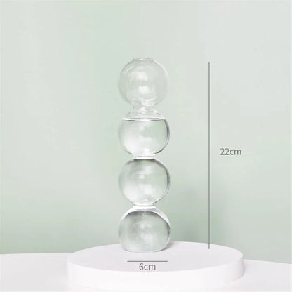 Clear Glass Nordic Candleholder Decor