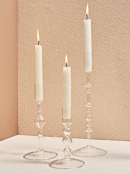 Clear Glass Nordic Candleholder Decor