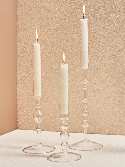 Clear Glass Nordic Candleholder Decor