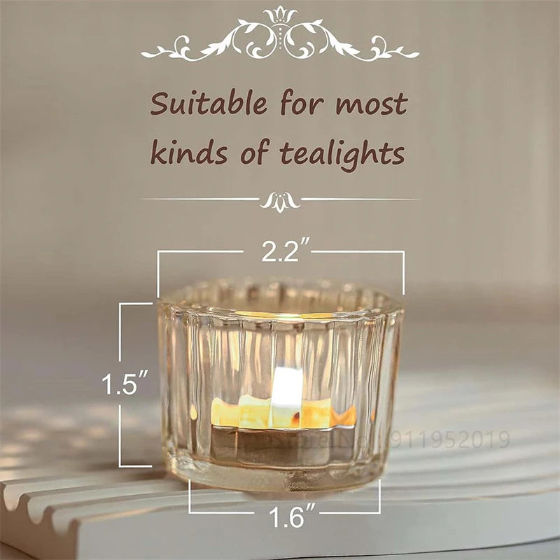 Clear Glass Tealight Candle Holders