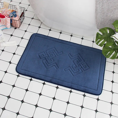 Cobblestone Bath Mat, Non-Slip Memory Foam