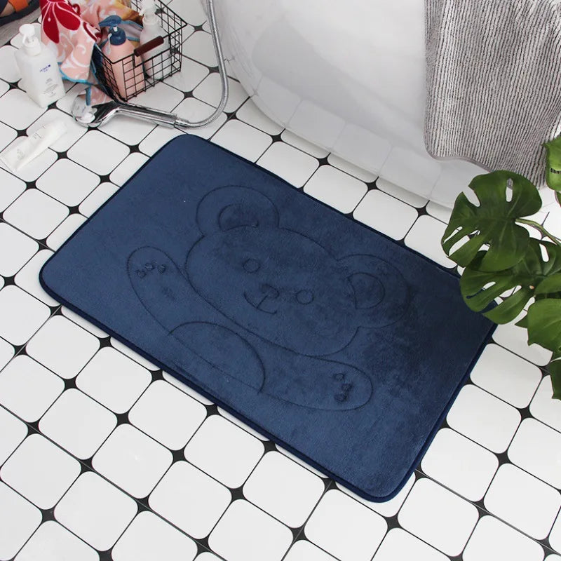 Cobblestone Bath Mat, Non-Slip Memory Foam