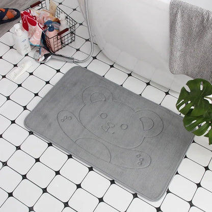 Cobblestone Bath Mat, Non-Slip Memory Foam