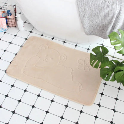 Cobblestone Bath Mat, Non-Slip Memory Foam