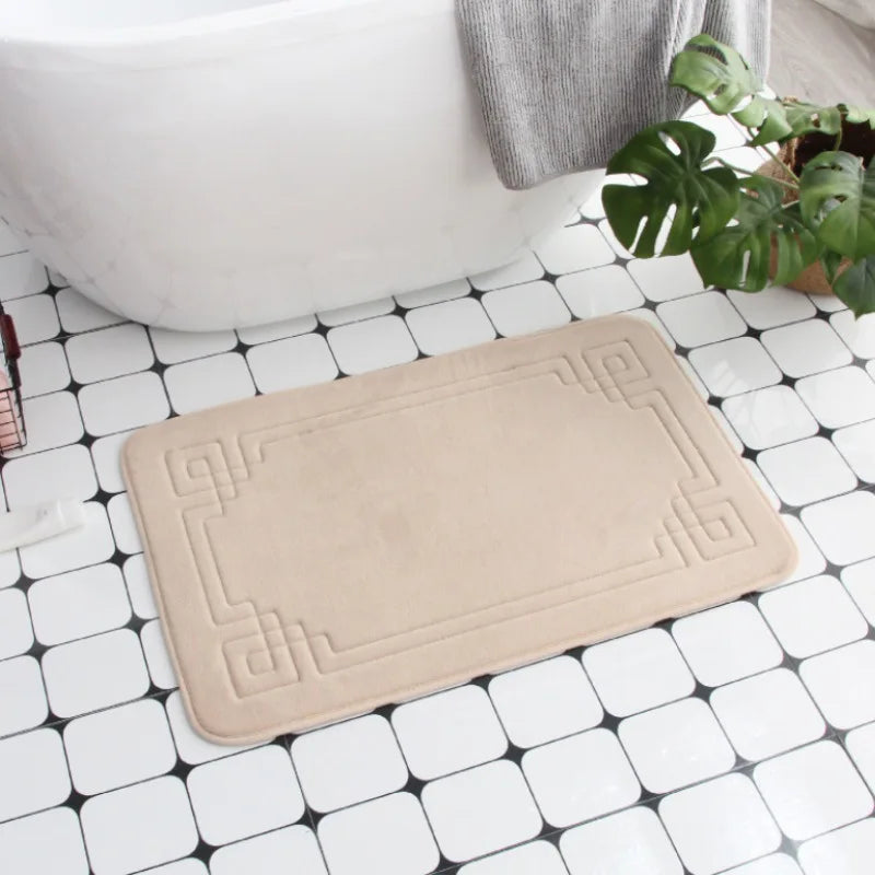 Cobblestone Bath Mat, Non-Slip Memory Foam