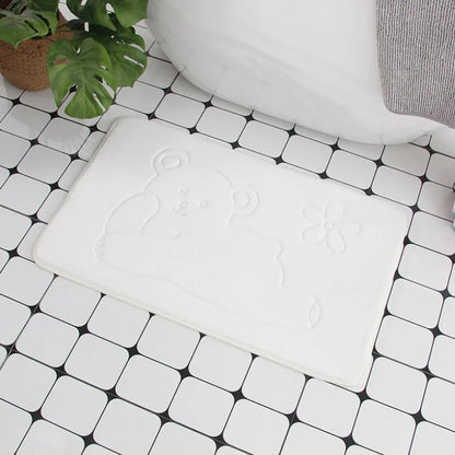 Cobblestone Bath Mat, Non-Slip Memory Foam