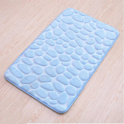 Cobblestone Bath Mat, Non-Slip Memory Foam