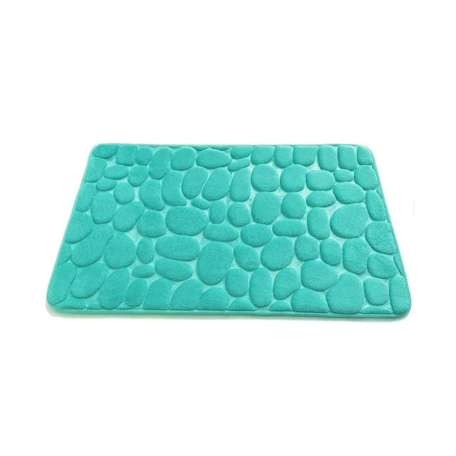 Cobblestone Bath Mat, Non-Slip Memory Foam