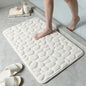 Cobblestone Bath Mat, Non-Slip Memory Foam