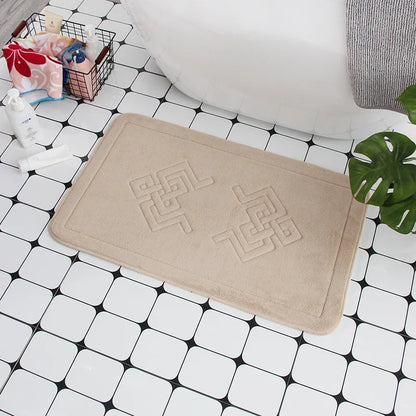 Cobblestone Bath Mat, Non-Slip Memory Foam