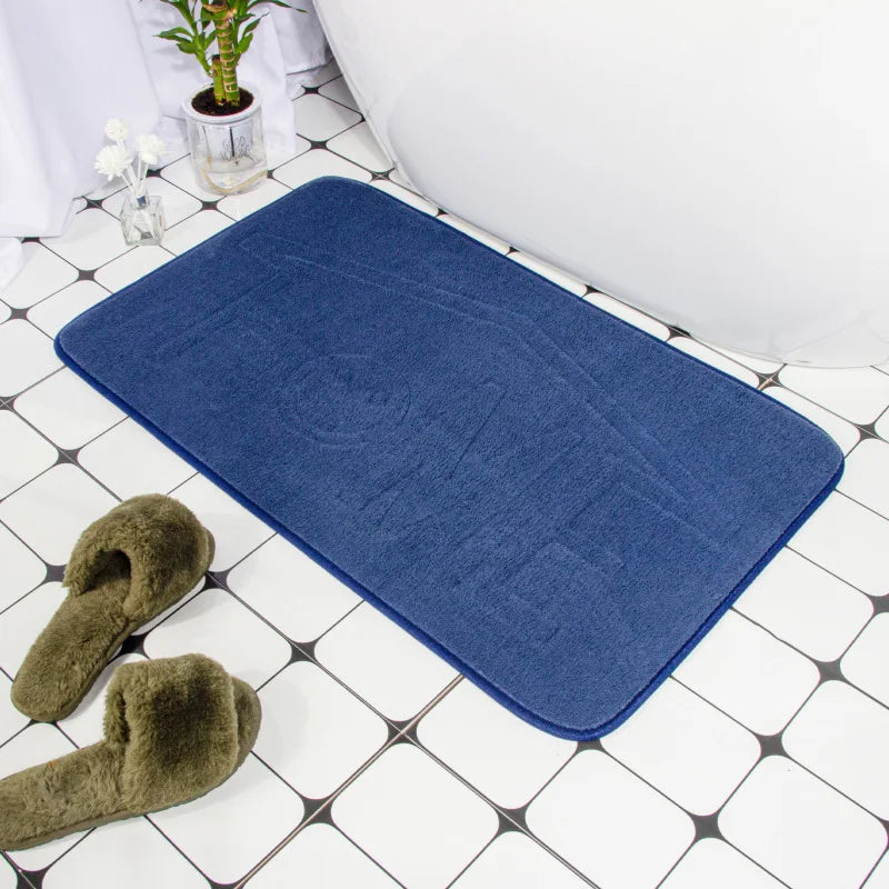 Cobblestone Bath Mat, Non-Slip Memory Foam