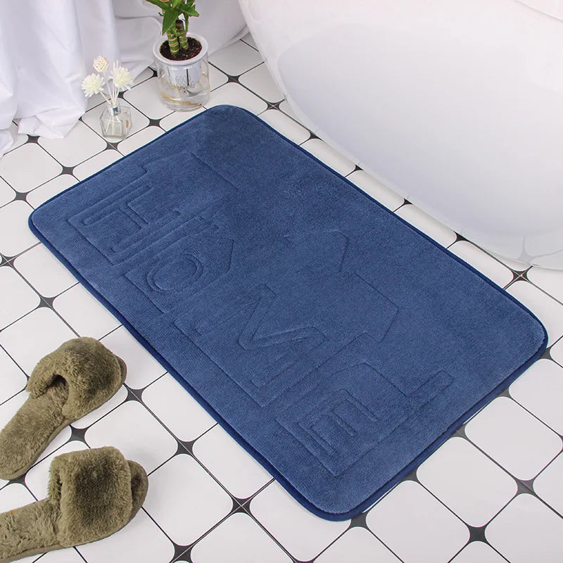 Cobblestone Bath Mat, Non-Slip Memory Foam