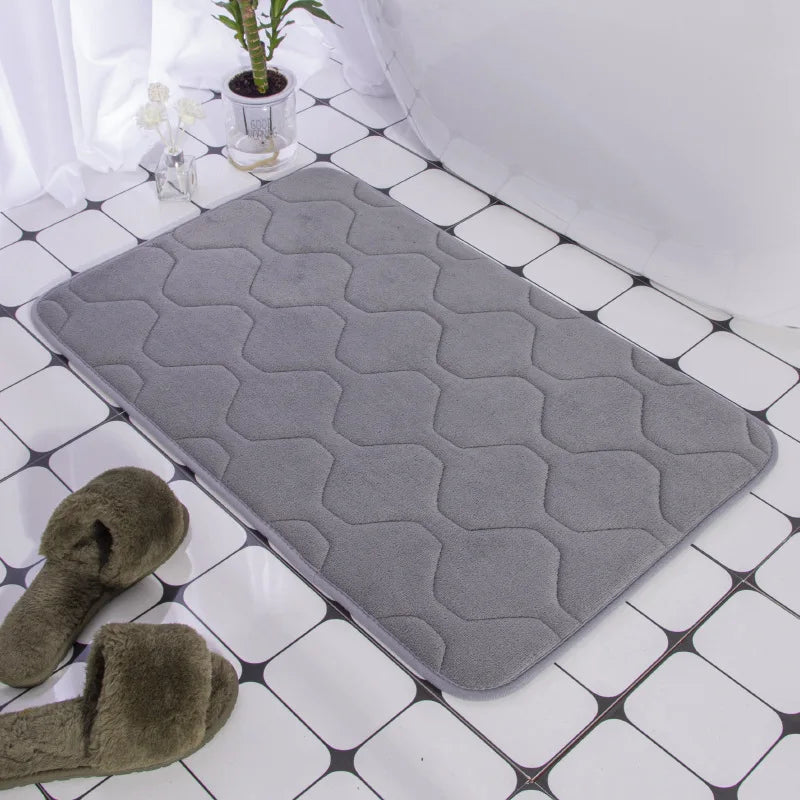 Cobblestone Non-Slip Memory Foam Bath Mat