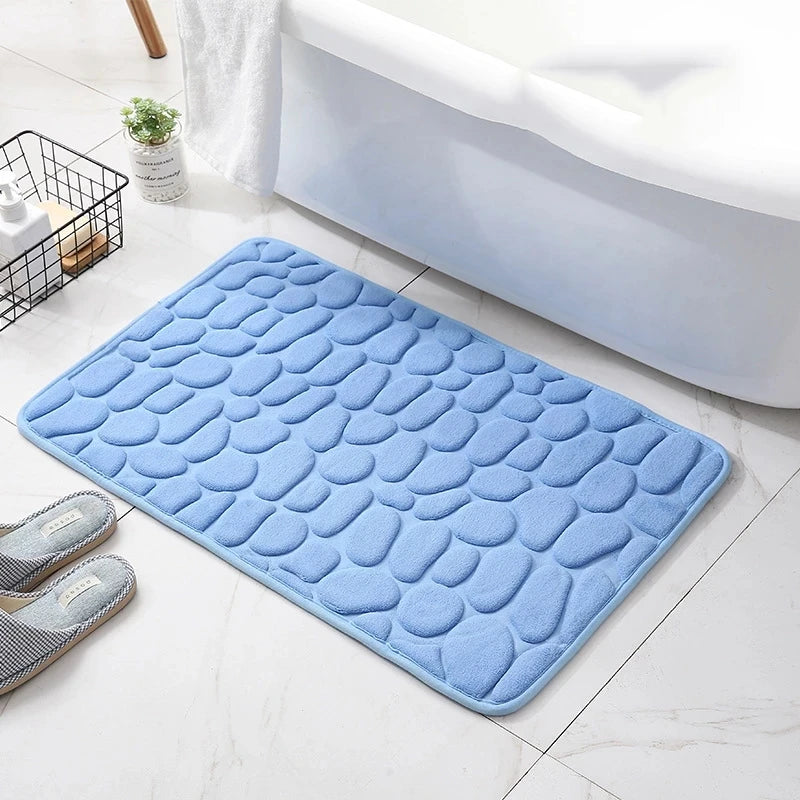 Cobblestone Non-Slip Memory Foam Bath Mat