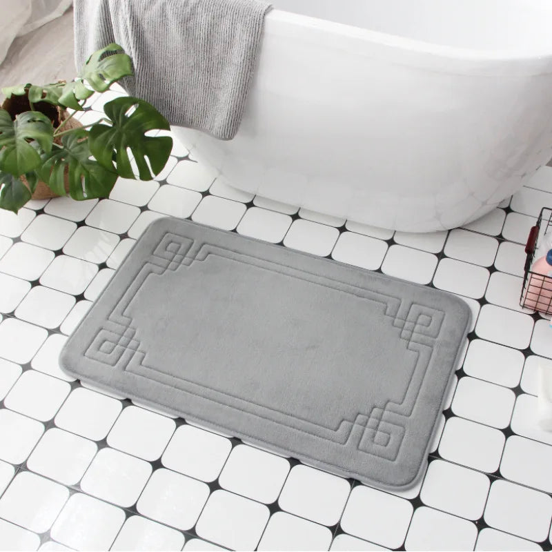 Cobblestone Non-Slip Memory Foam Bath Mat