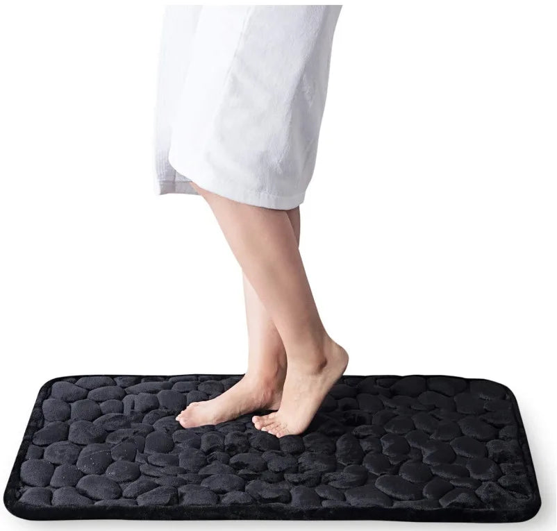 Cobblestone Non-Slip Memory Foam Bath Mat