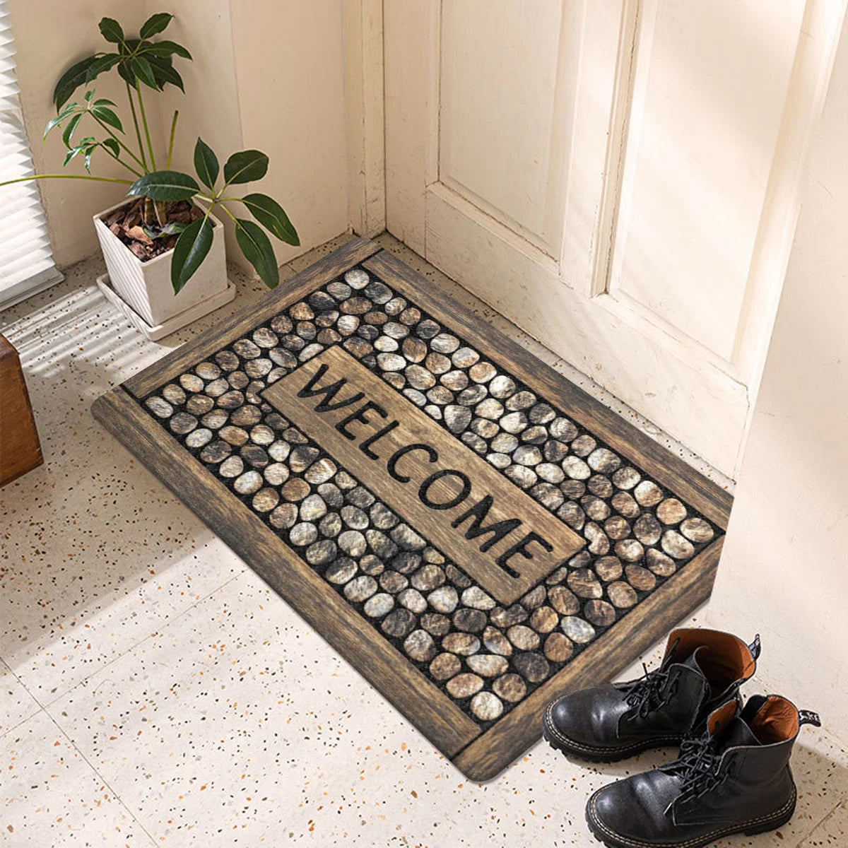 Cobblestone Non-Slip Waterproof Floor Mat