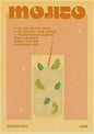 Cocktail Art Poster - Frameless 42x30 CM