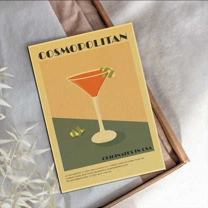 Cocktail Art Poster - Frameless 42x30 CM