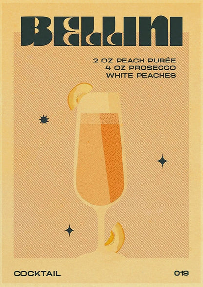 Cocktail Art Poster - Frameless 42x30 CM