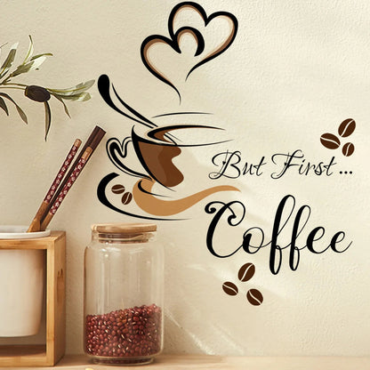 Coffee Cup Wall Stickers 30x20cm