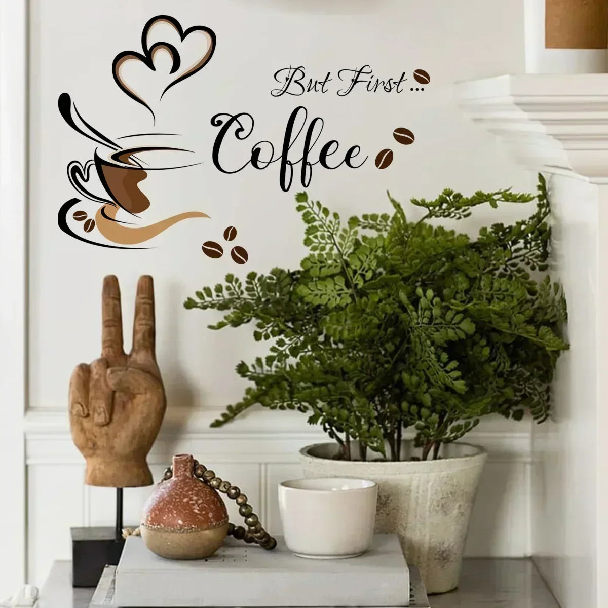 Coffee Cup Wall Stickers 30x20cm