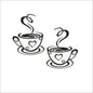 Coffee Cup Wall Stickers 30x20cm