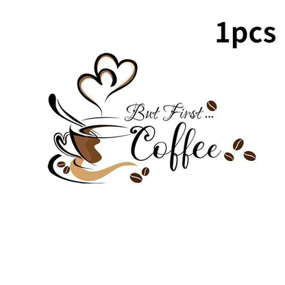 Coffee Cup Wall Stickers 30x20cm