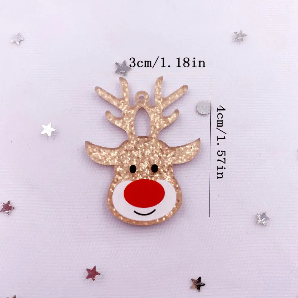 Colorful Glitter Deer Head Appliques