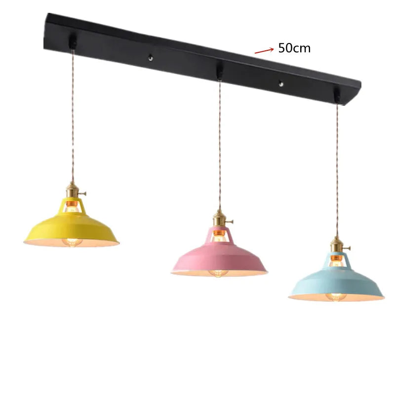 Colorful Retro Industrial Pendant Light