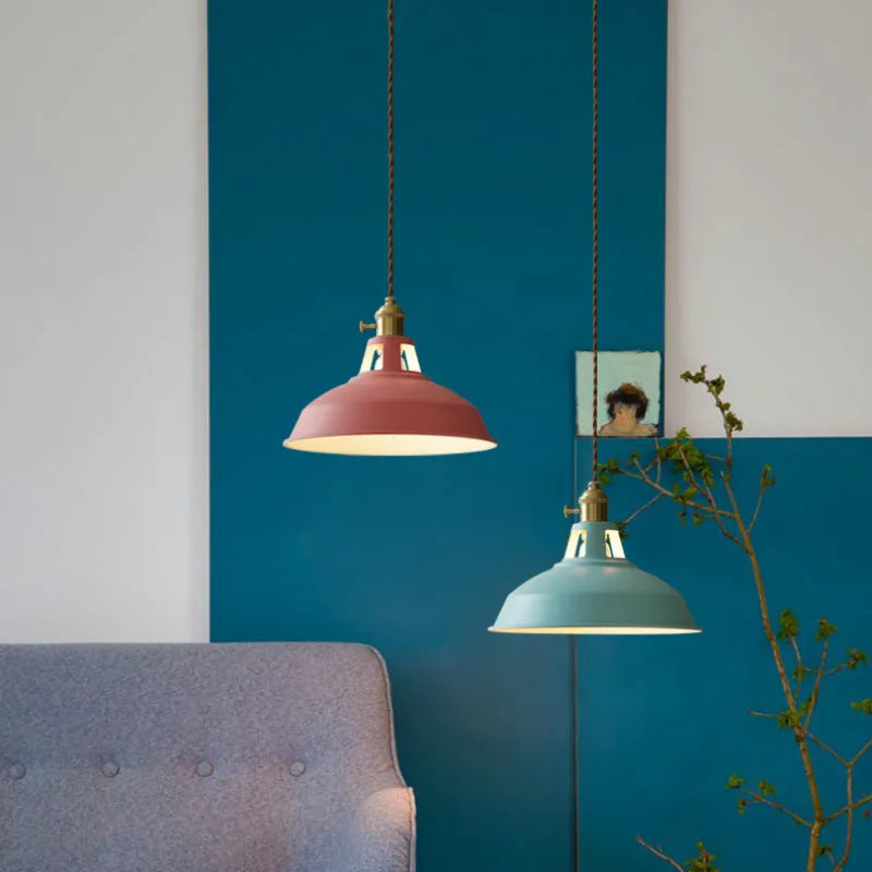 Colorful Retro Industrial Pendant Light